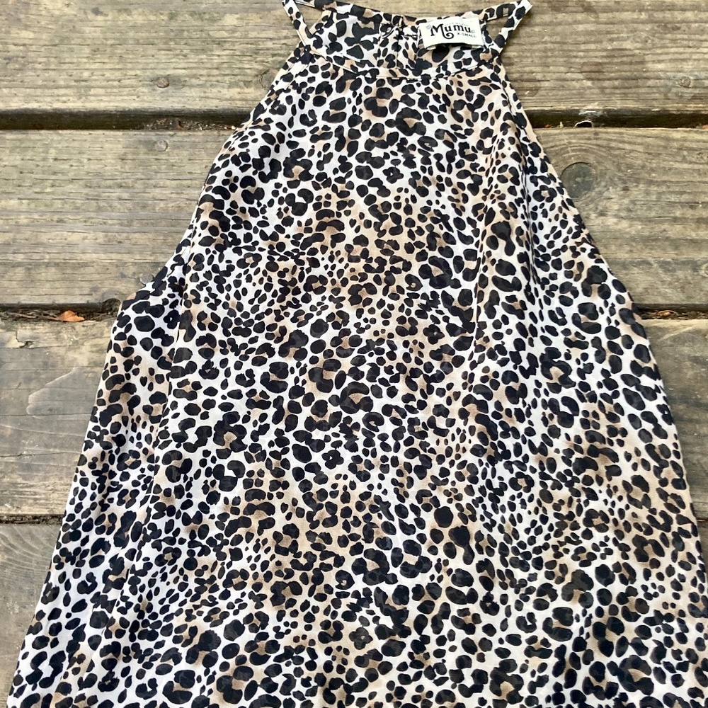 SMYM Selena Cheetah Print Racerback Flow Tank XS